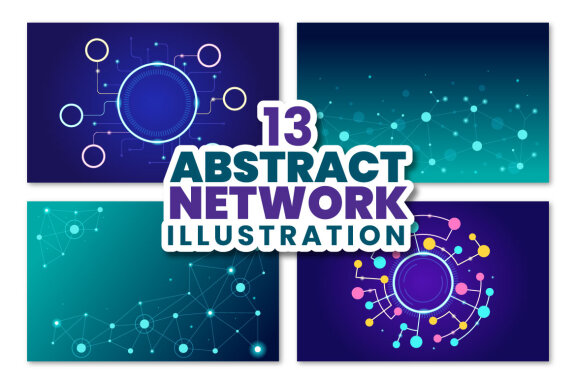 13 Abstract Social Network FREE Illustrations