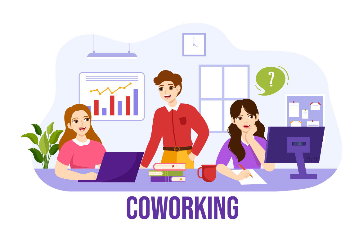 15 Coworking Business FREE Illustrations - view 6