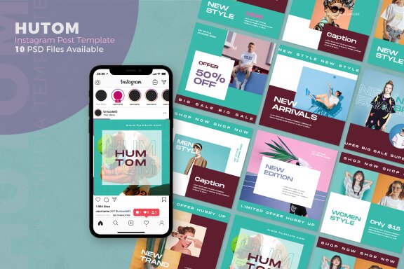 Hutom - Free Instagram Post Templates