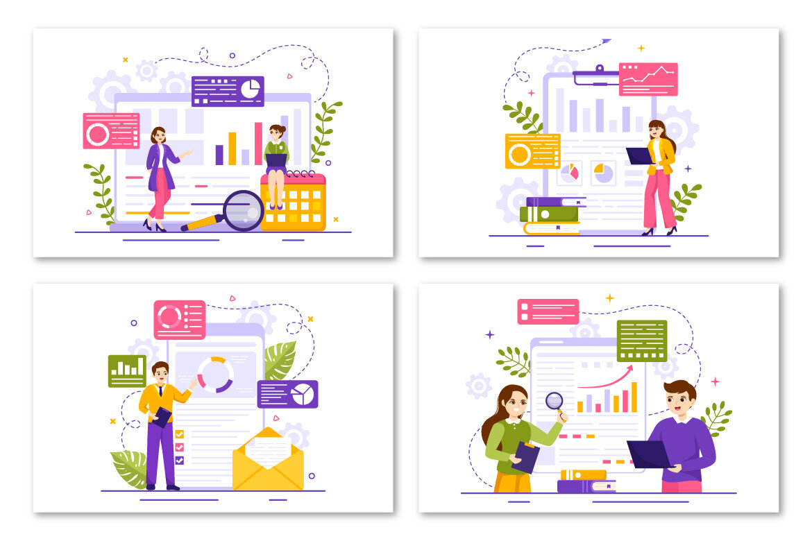 12 Market Research and Analysis FREE Illustrations alternate
