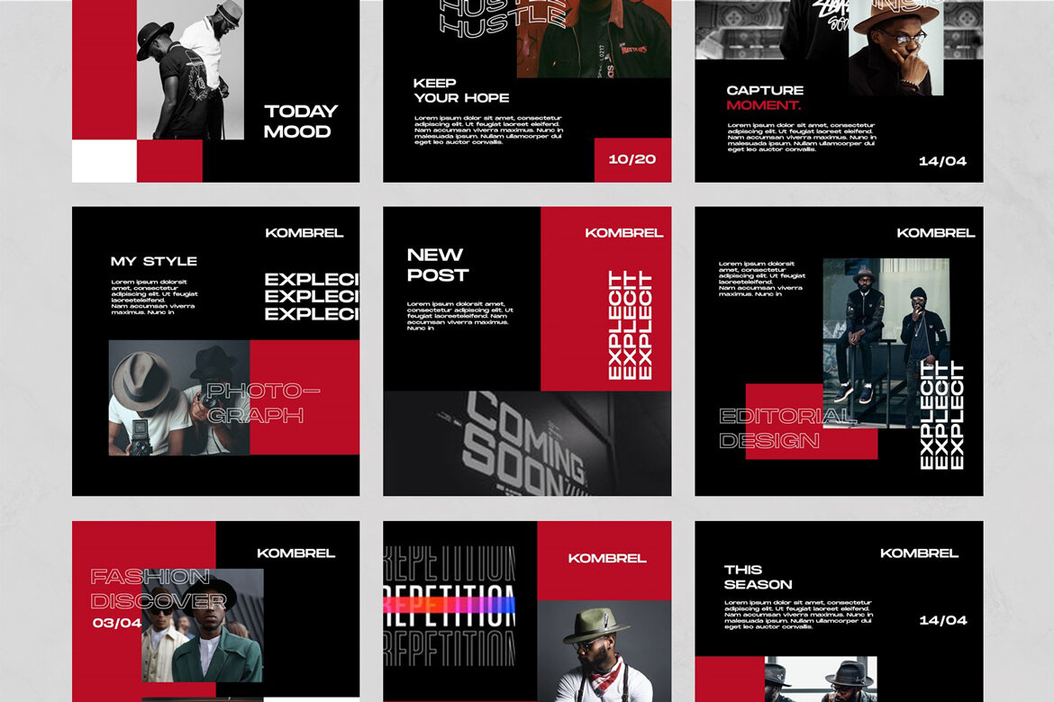 Kombrel - Free Instagram Post Templates - view 3
