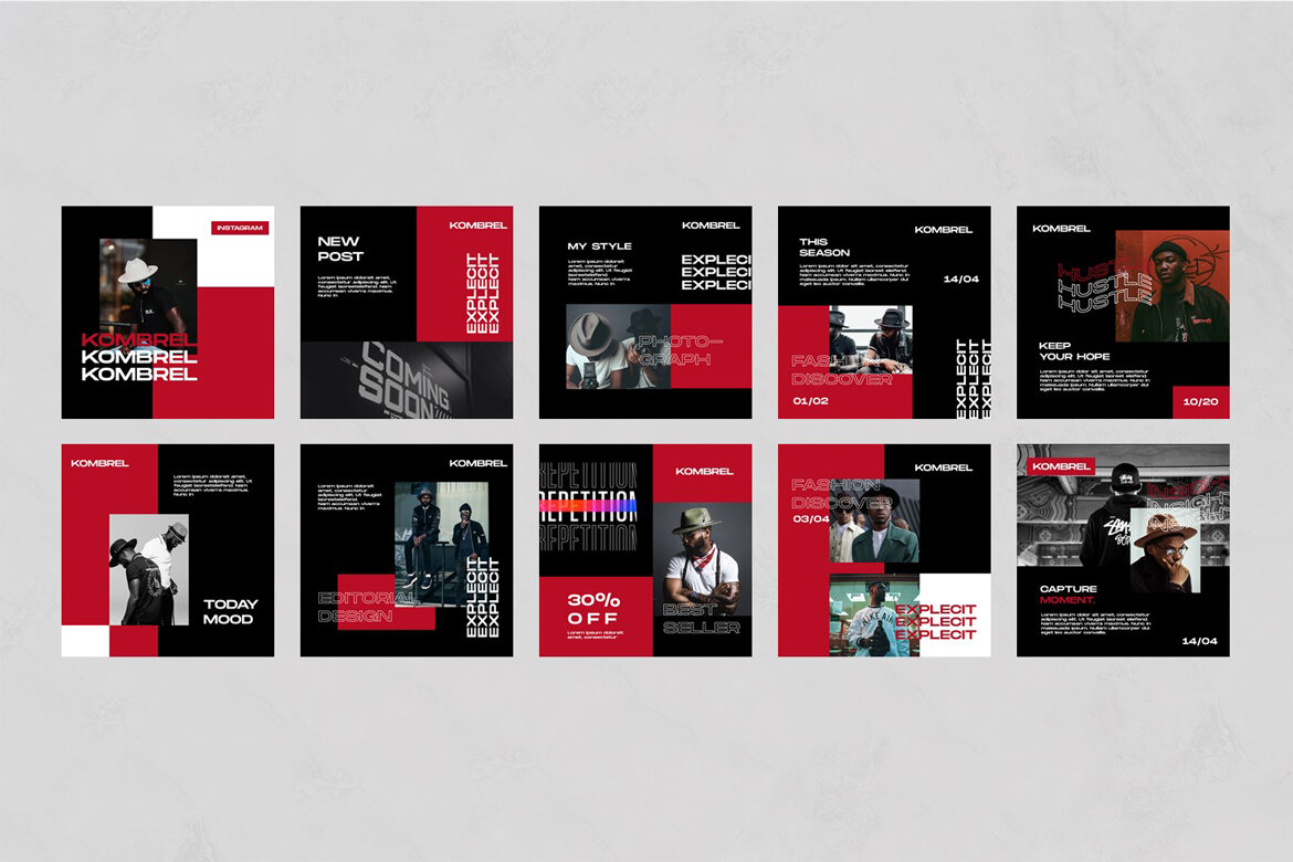 Kombrel - Free Instagram Post Templates - view 2