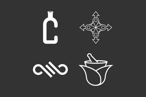 C bottle navigation owl  herb - Free Logo Shapes