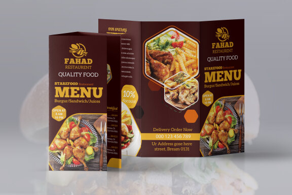 Fast Food - Free Trifold Brochure