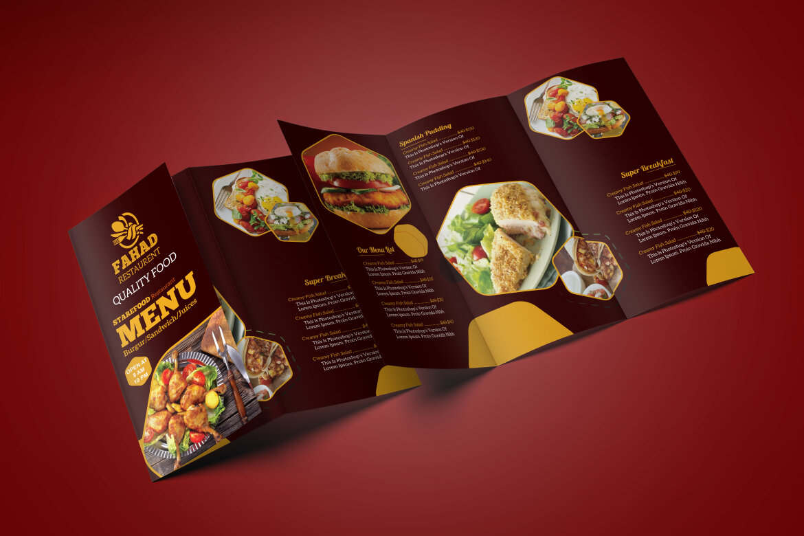 Fast Food - Free Trifold Brochure - view 3