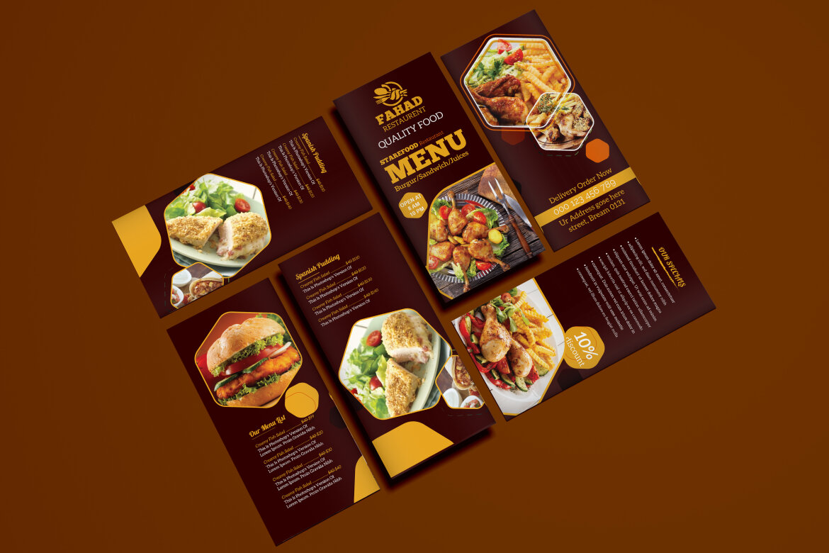 Fast Food - Free Trifold Brochure alternate