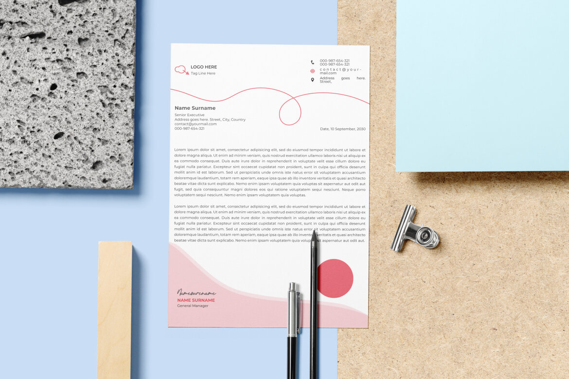 Creative Letterhead Design - Free Template alternate