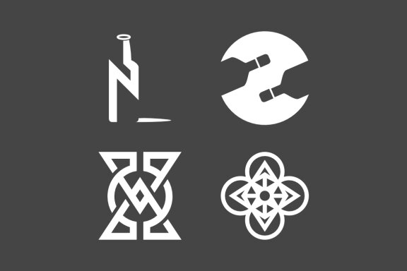 N and Z bottle ornament - Free Logo Shapes