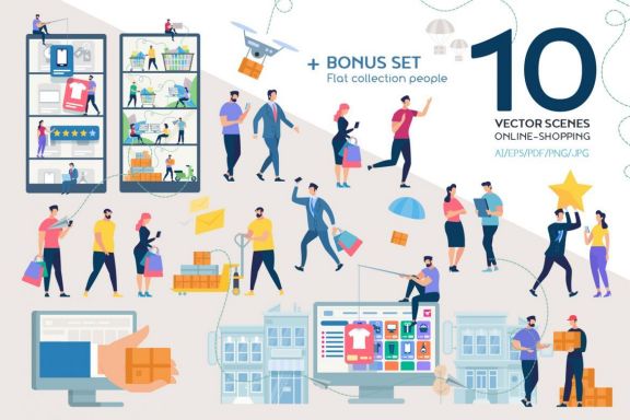 Online Shopping Flat Collection