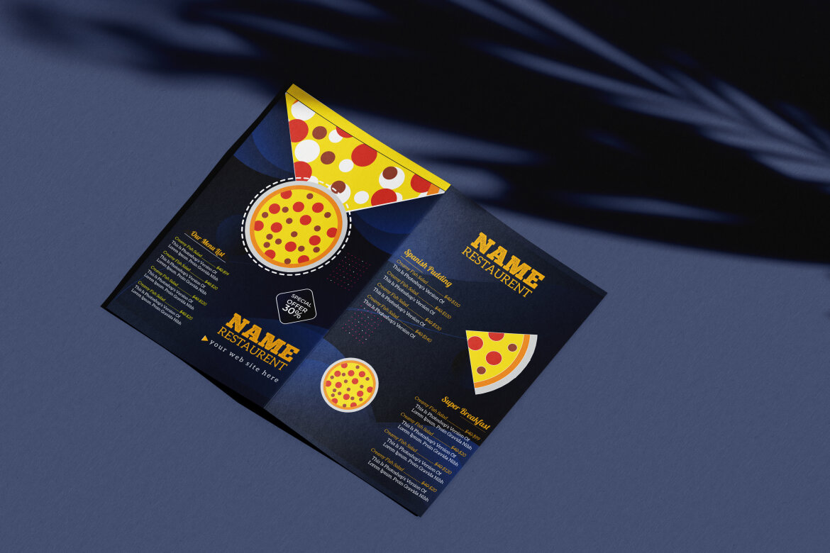 Food Menu Pizza - Free Template alternate