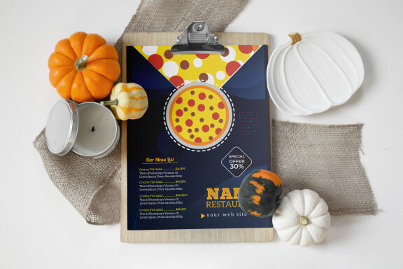 Food Menu Pizza - Free Template