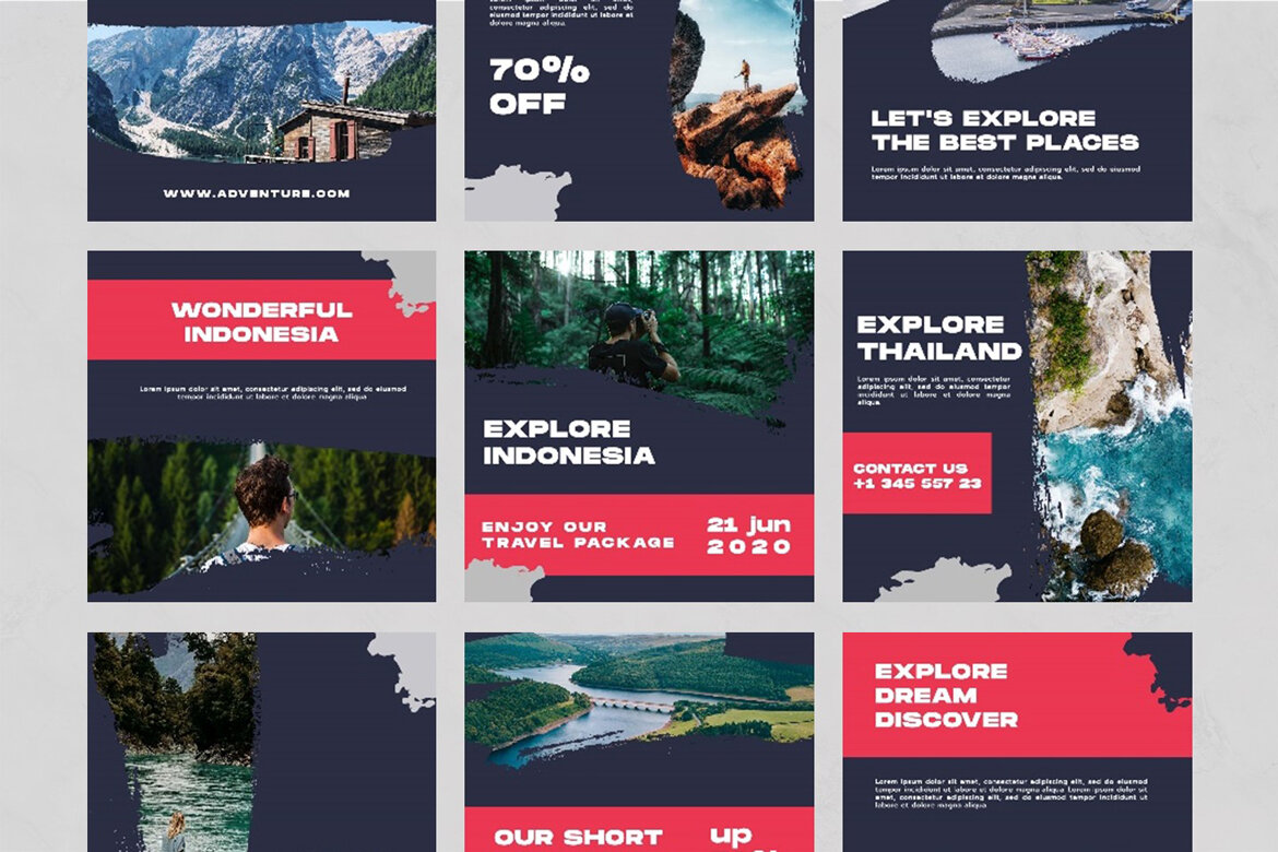Adventure - Free Instagram Post Templates - view 3