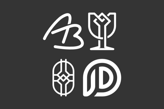 AB ID ornament - Free Logo Shapes