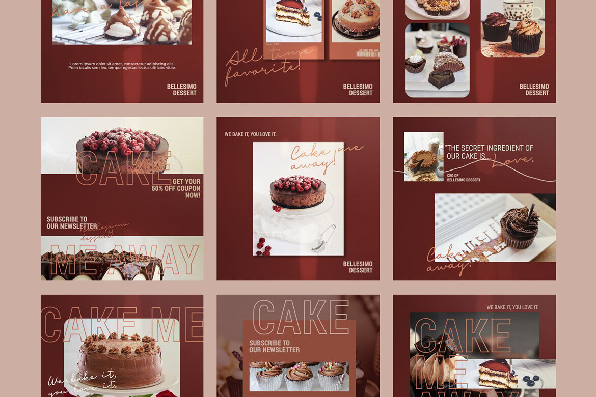 Cake Food - Free Instagram Post Templates - view 3