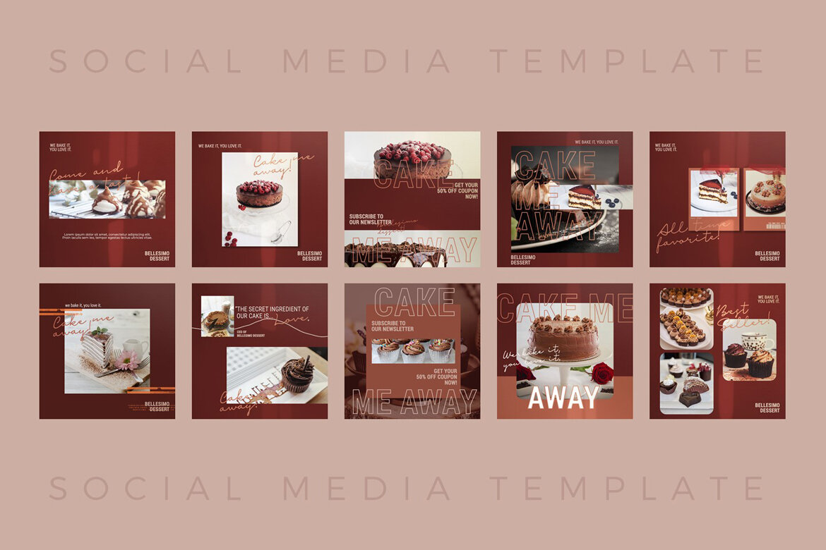 Cake Food - Free Instagram Post Templates alternate