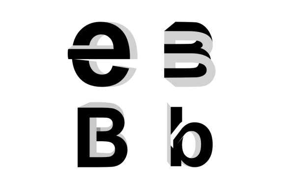 e b 3D - Free Logo Shapes