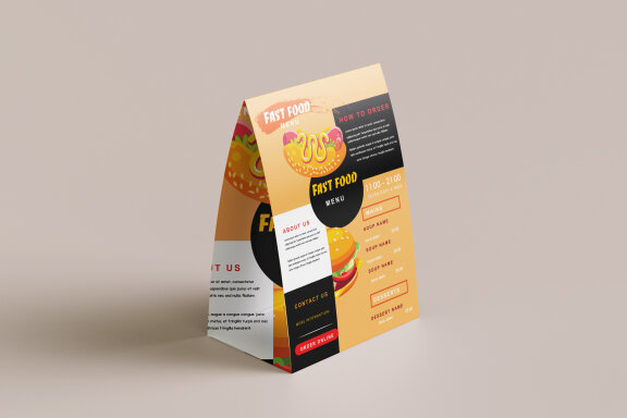 Fold Menu - Free Brochures Print Template