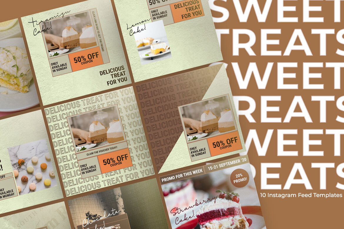 The Cakes Food - Free Instagram Post Templates alternate