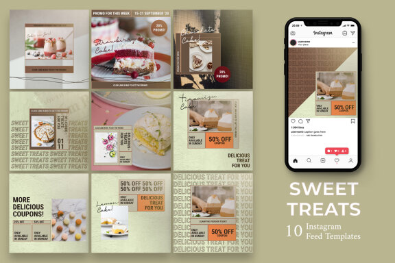 The Cakes Food - Free Instagram Post Templates