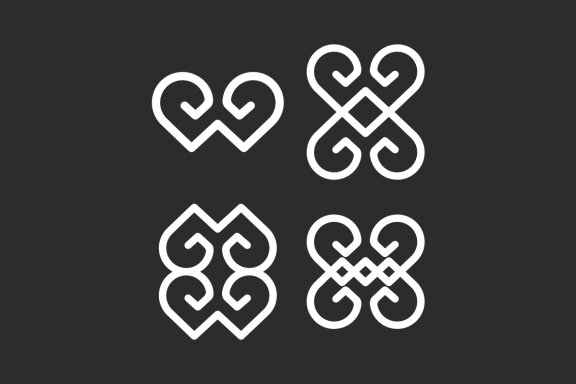 W X MW G batik - Free Logo Shapes