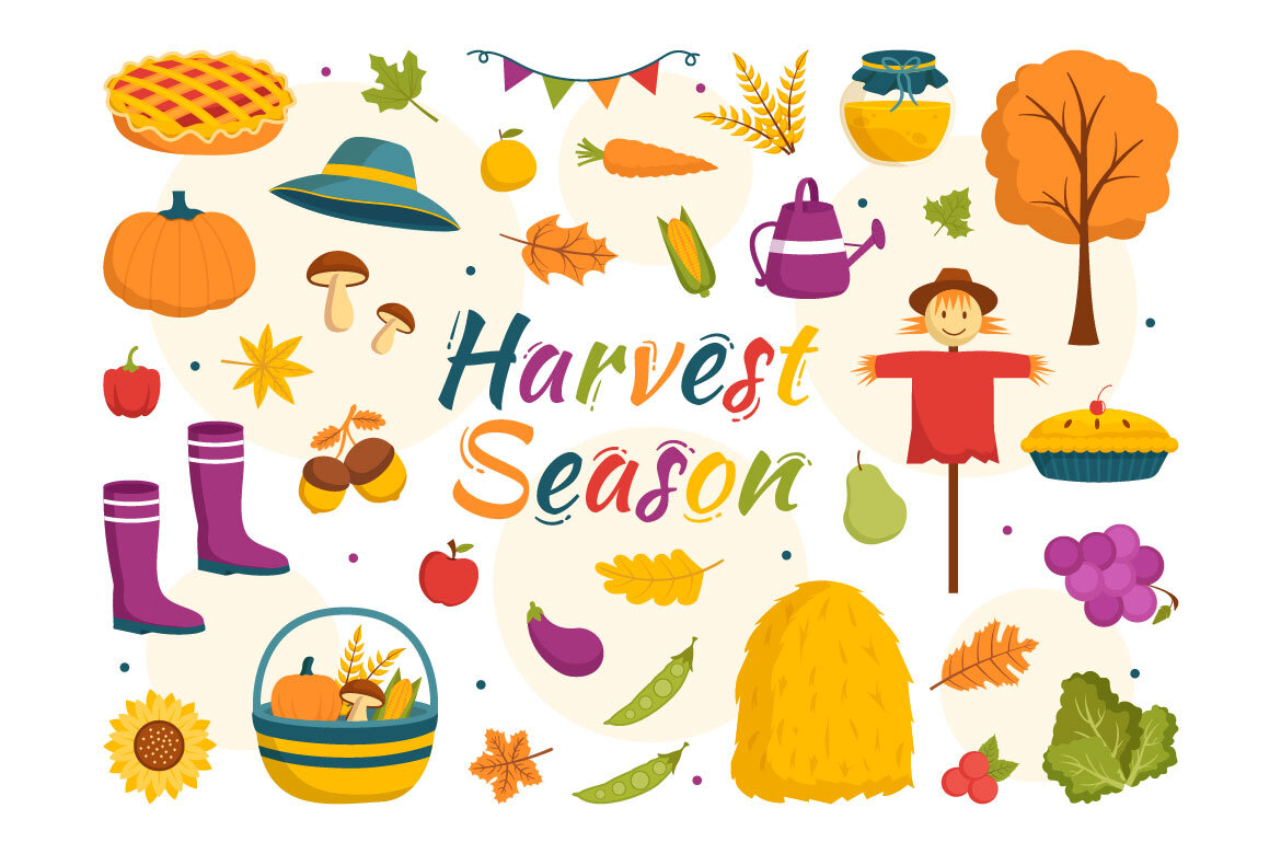 15 Harvest Season FREE Vector Illustrations - view 5