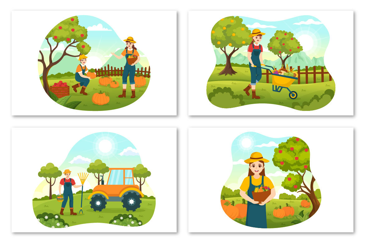 15 Harvest Season FREE Vector Illustrations alternate