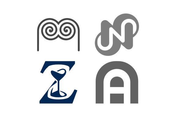 M spiral SN Z hourglass AN - Free Logo Shapes