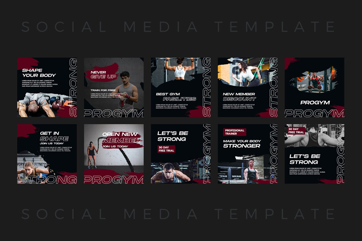 Progym - FREE Instagram Post Template alternate