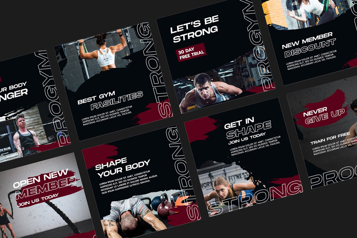 Progym - FREE Instagram Post Template - view 4