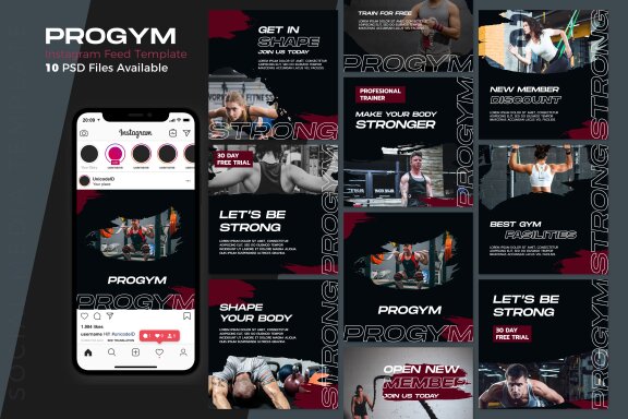 Progym - FREE Instagram Post Template