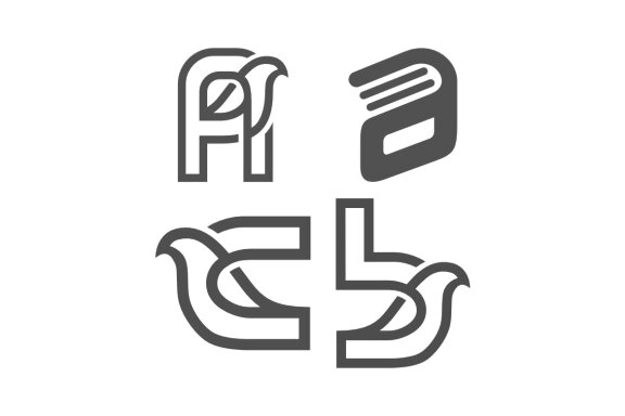 A book B C bird - Free Logo Shapes