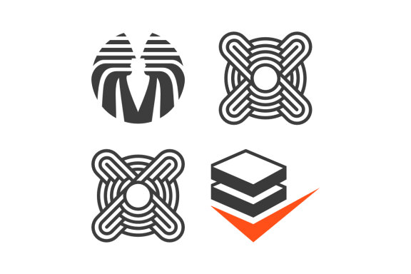 X face to face block chain - Free Logo Shapes