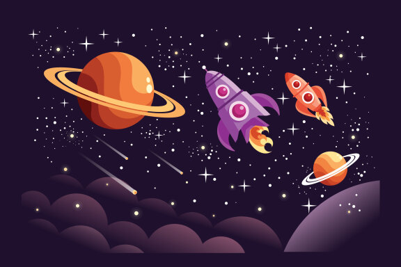 Space Objects - FREE Illustration Set