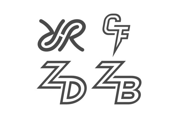 YR CF ZD ZB - Free Logo Shapes