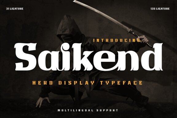Saikend | Free Display Font