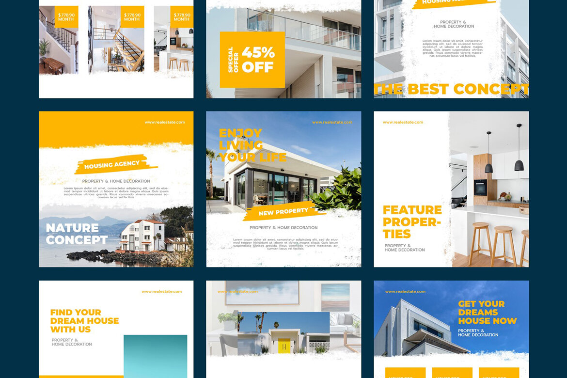 Real Estate - Free Instagram Post Template - view 3