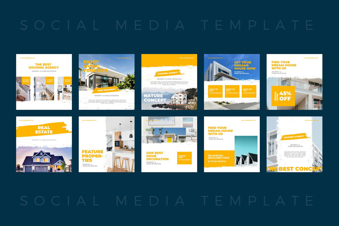 Real Estate - Free Instagram Post Template - view 2