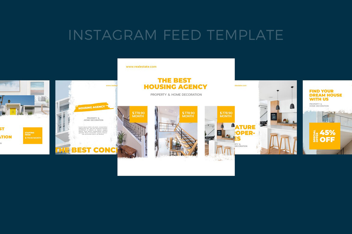 Real Estate - Free Instagram Post Template - view 6