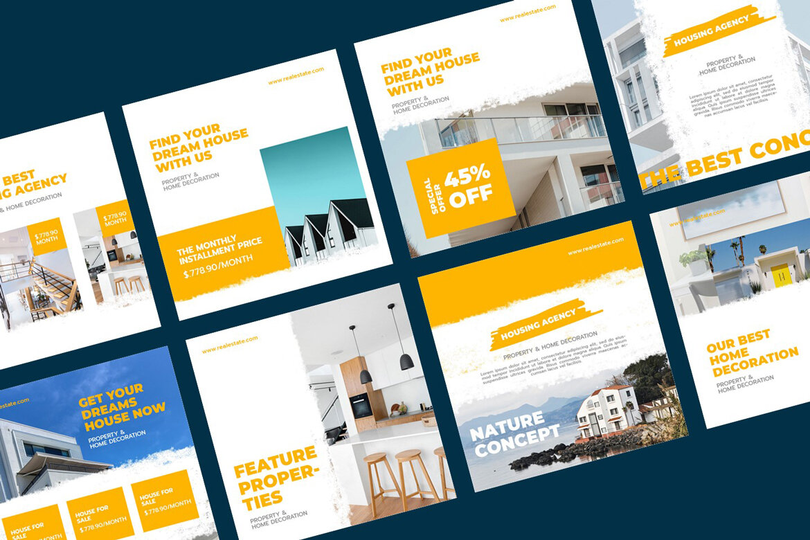 Real Estate - Free Instagram Post Template - view 4