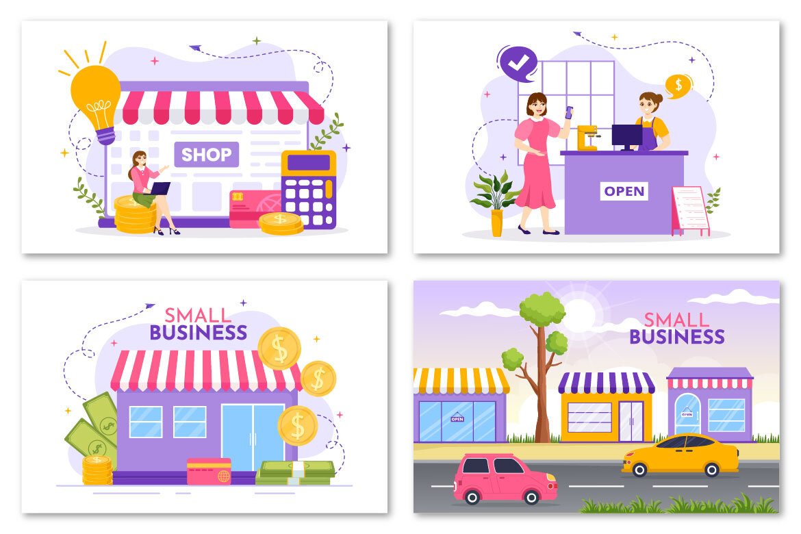 12 Small Business Loan FREE Illustrations - view 4