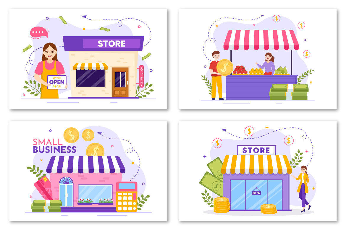 12 Small Business Loan FREE Illustrations - view 3