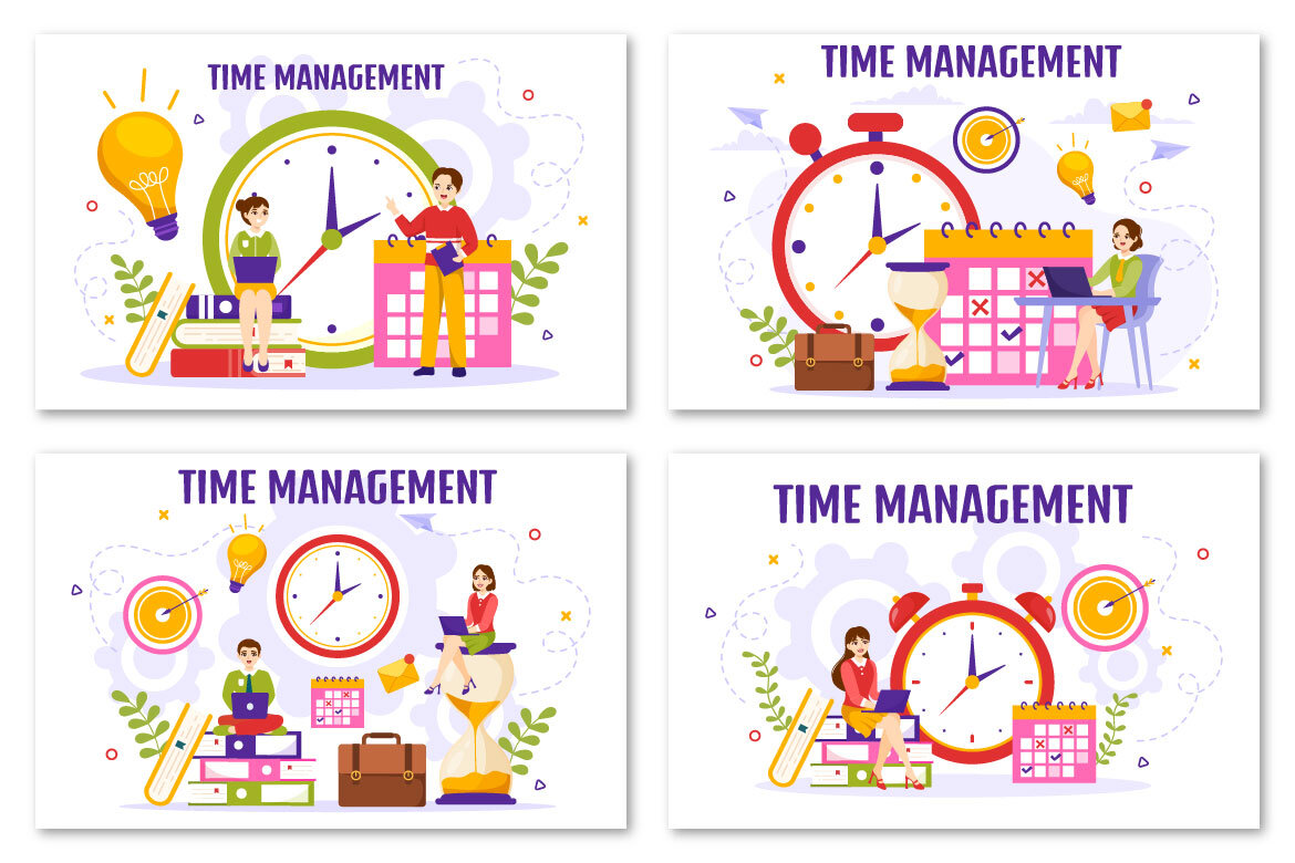 13 Time Management Planning FREE Illustration alternate