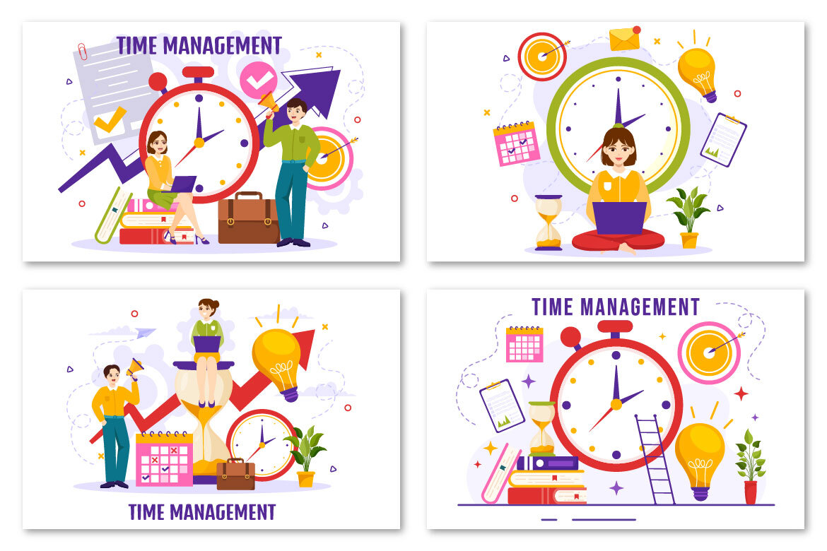 13 Time Management Planning FREE Illustration - view 3