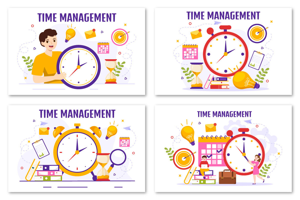 13 Time Management Planning FREE Illustration - view 4