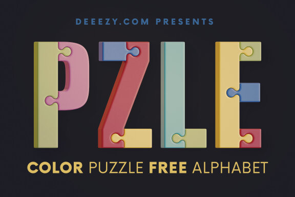 Colorful Puzzle FREE 3D Alphabet