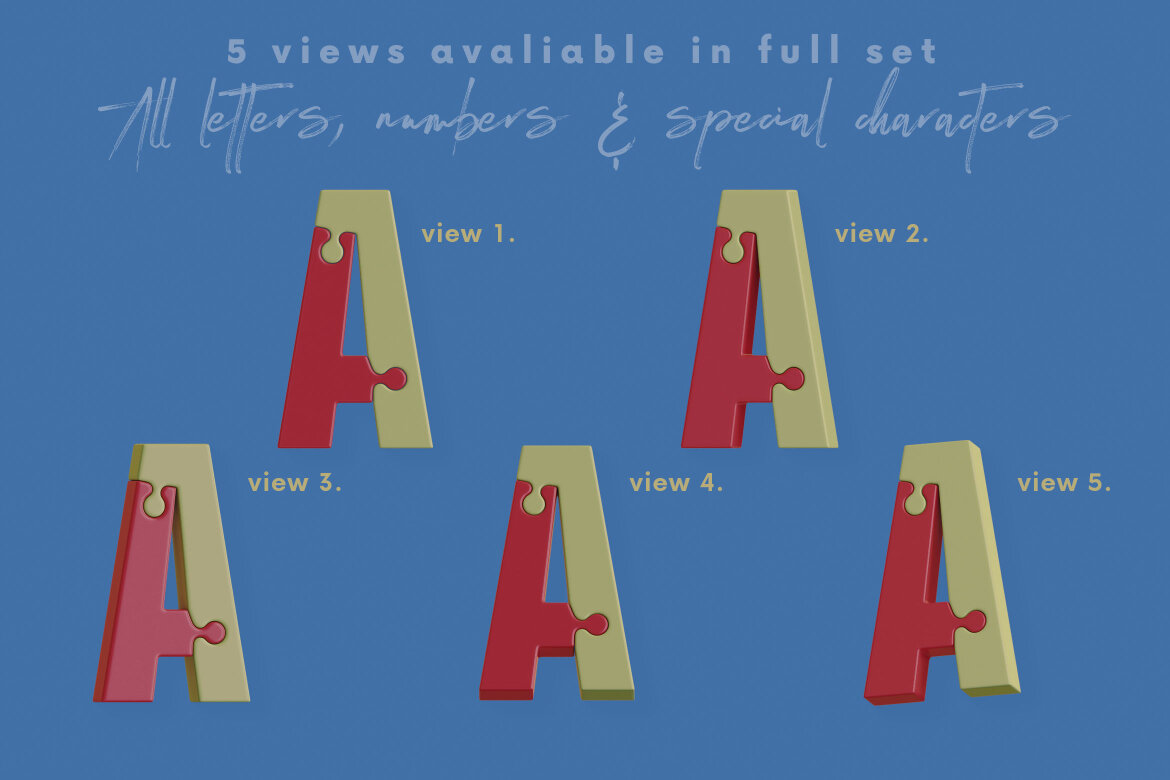Colorful Puzzle FREE 3D Alphabet - view 3