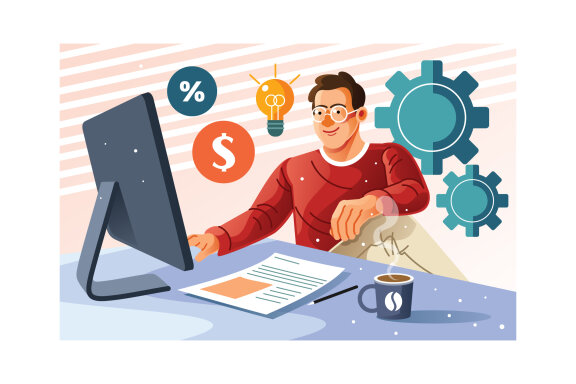 Male with Great Idea - Free Illustration