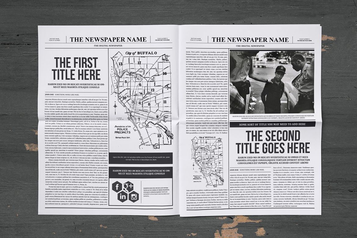 Classy Newspaper Indesign Template alternate