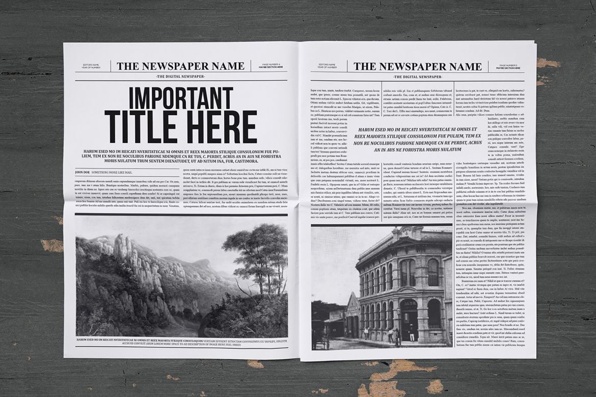 Classy Newspaper Indesign Template - view 3