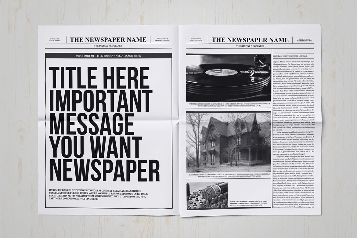 Classy Newspaper Indesign Template - view 5